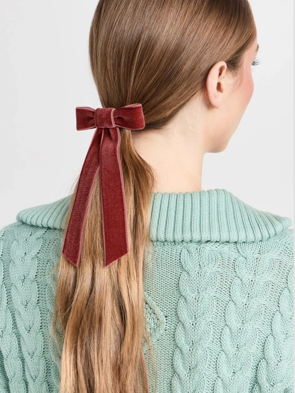 Jennifer Behr Velvet Bow Barrette
